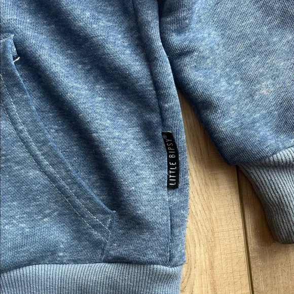 Little Bipsy Blue Zip-Up Hoodie - Picture 3 of 5
